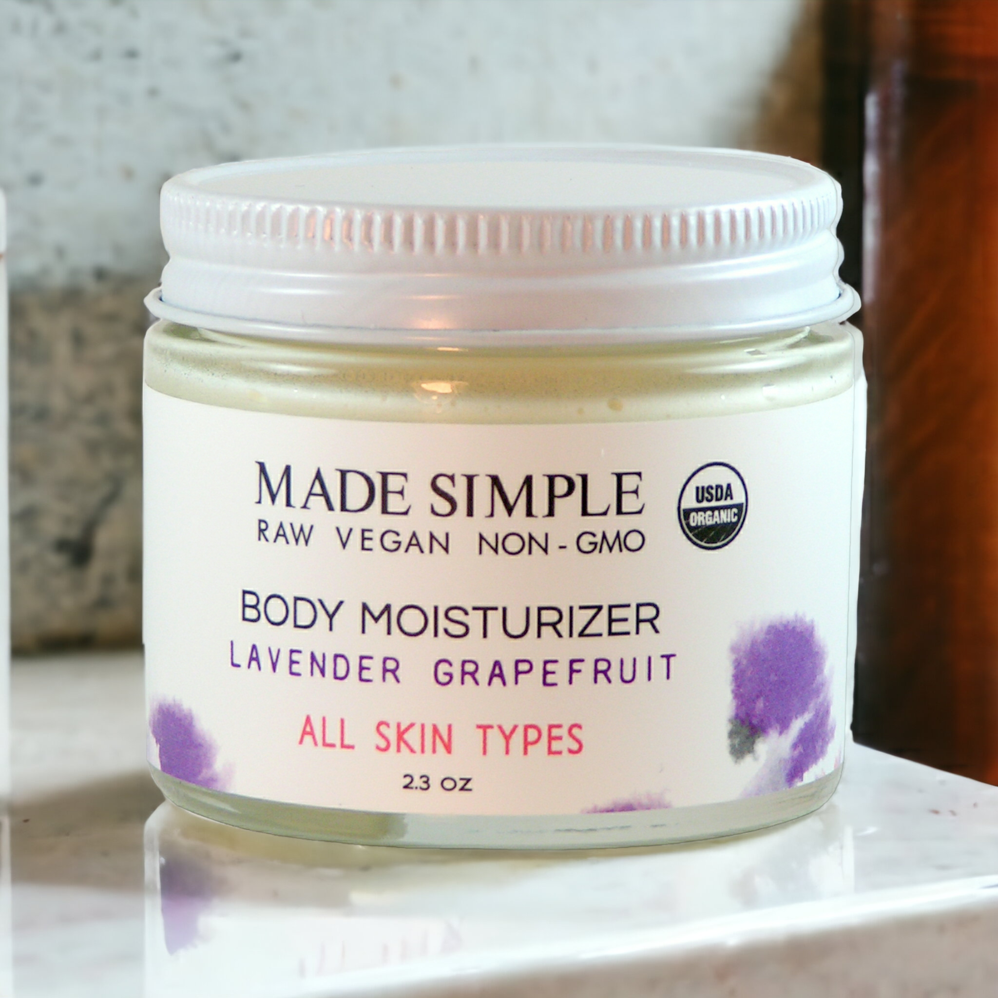 Lavender Grapefruit Moisturizer - Certified Organic, Vegan & Cruelty-free